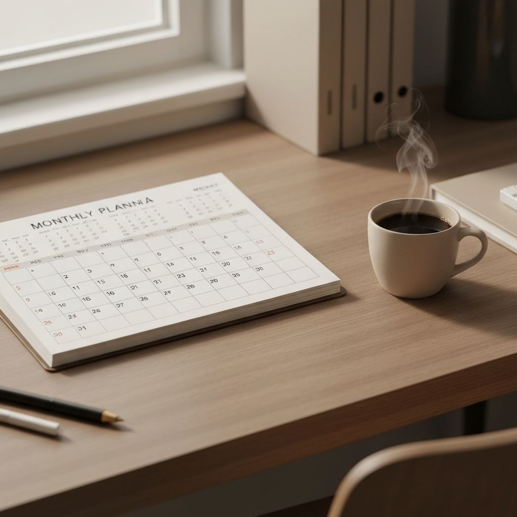 Calendário e planeamento semanal